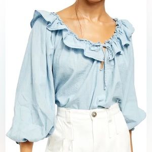Free People Lily of The Valley Crop Key Hole Top